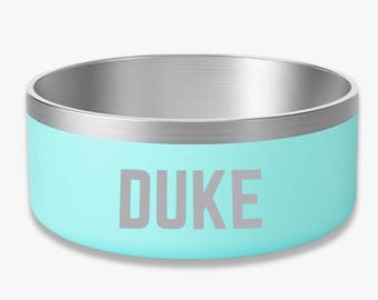 Personalized Dog Bowl – Custom Stainless Steel Pet Bowl with Name, Non-Slip Bottom, Dishwasher Safe, Gift for Dog or Cat Owners