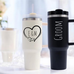 30oz Stanley Tumbler Custom Engraved, Personalized Insulated Cup, Travel Mug with Handle, Custom Name Tumbler, Gift for Her, Gift for Him