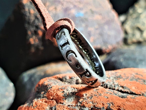 Uncharted 4 Nathan Drake Ring Necklace Leather Necklace for Men Women Adjustable