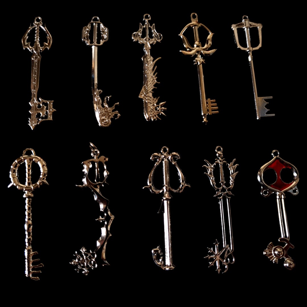 Kingdom Hearts Keychain / Kingdom Hearts Keyblade Keyring / Etsy