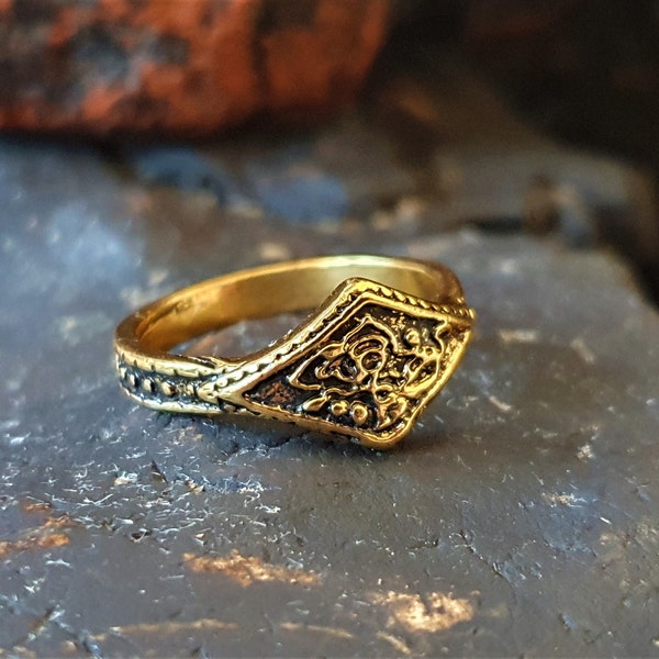 Dark Souls Ring Of Favor And Protection / Dark Souls Cosplay / Gold Medieval Ring / Video Game Antique Mens Ring Christmas Gift