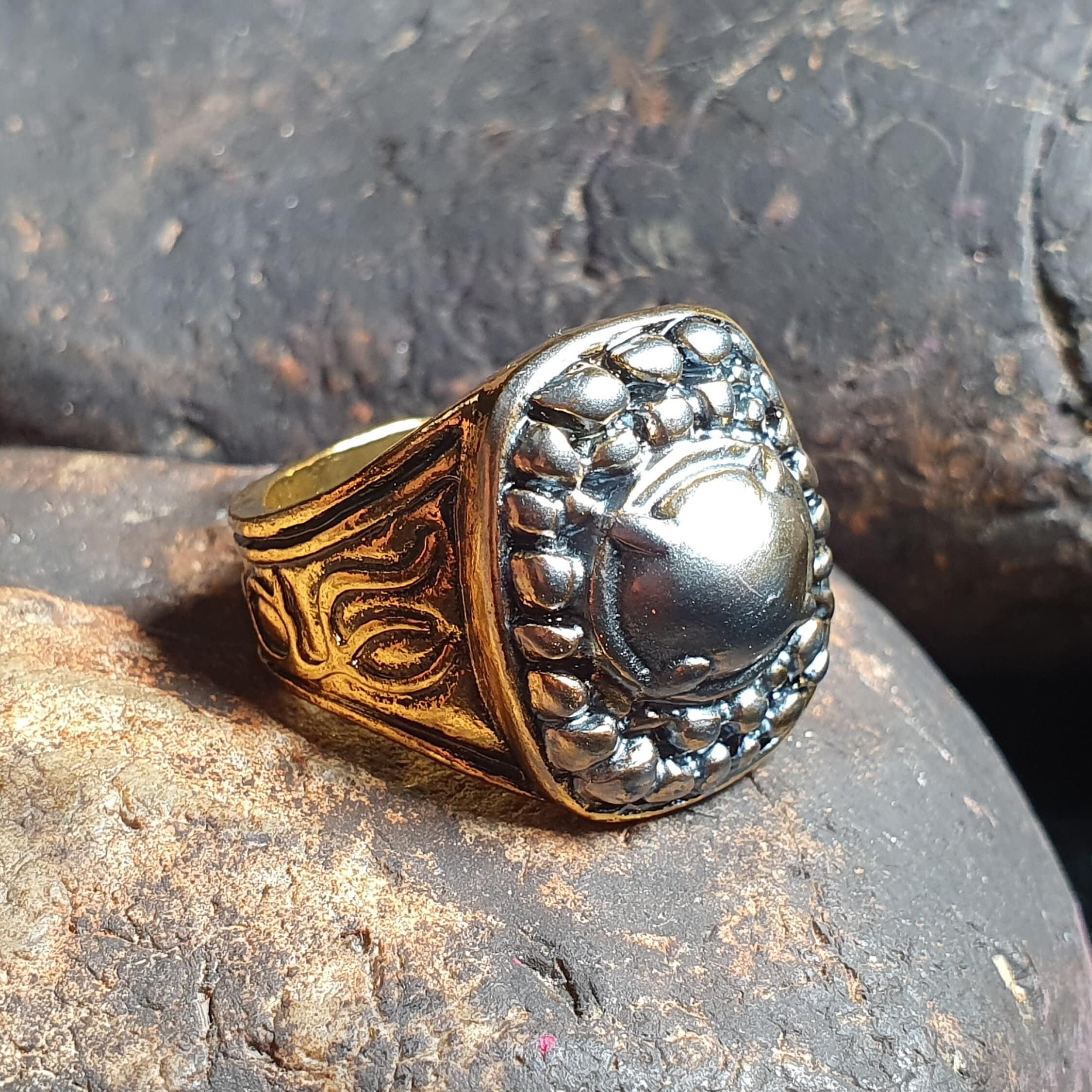 Vintage Ring Real Onyx Ring Antique 18k White Gold Silver Silver Antique  Womans Jewelry R1019 | PVD Vintage Jewelry