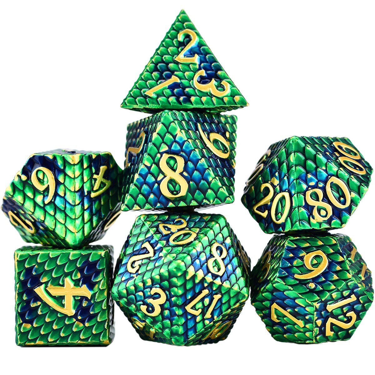 Dragon Scale Dnd Dice Set / Metal Dice Set for Dungeons and Etsy UK
