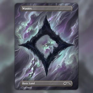 Wastes MTG Theros Nyx Celestial Style Proxy, Basic Land - Bulk Available