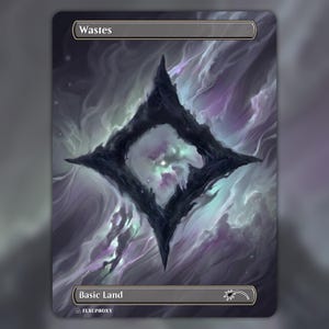 Wastes MTG Theros Nyx Celestial Style Proxy, Basic Land - Bulk Available