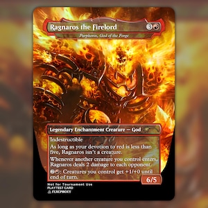 Purphoros God of the Forge - Ragnaros MTG Proxy – Warcraft Firelord