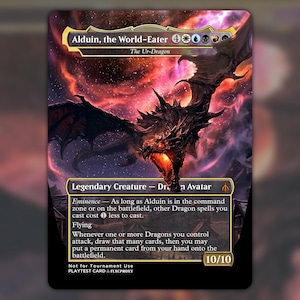 The Ur-Dragon MTG Skyrim Alduin Custom Art Proxy