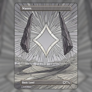 Wastes MTG Dominaria United Stained Glass Style Proxy Basic Land - Bulk Available