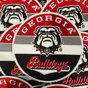 Georgia Bulldogs Iron on patch Football /Iron patches/Embroidered
