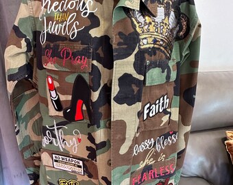 Camo Junk Jacket She Pray