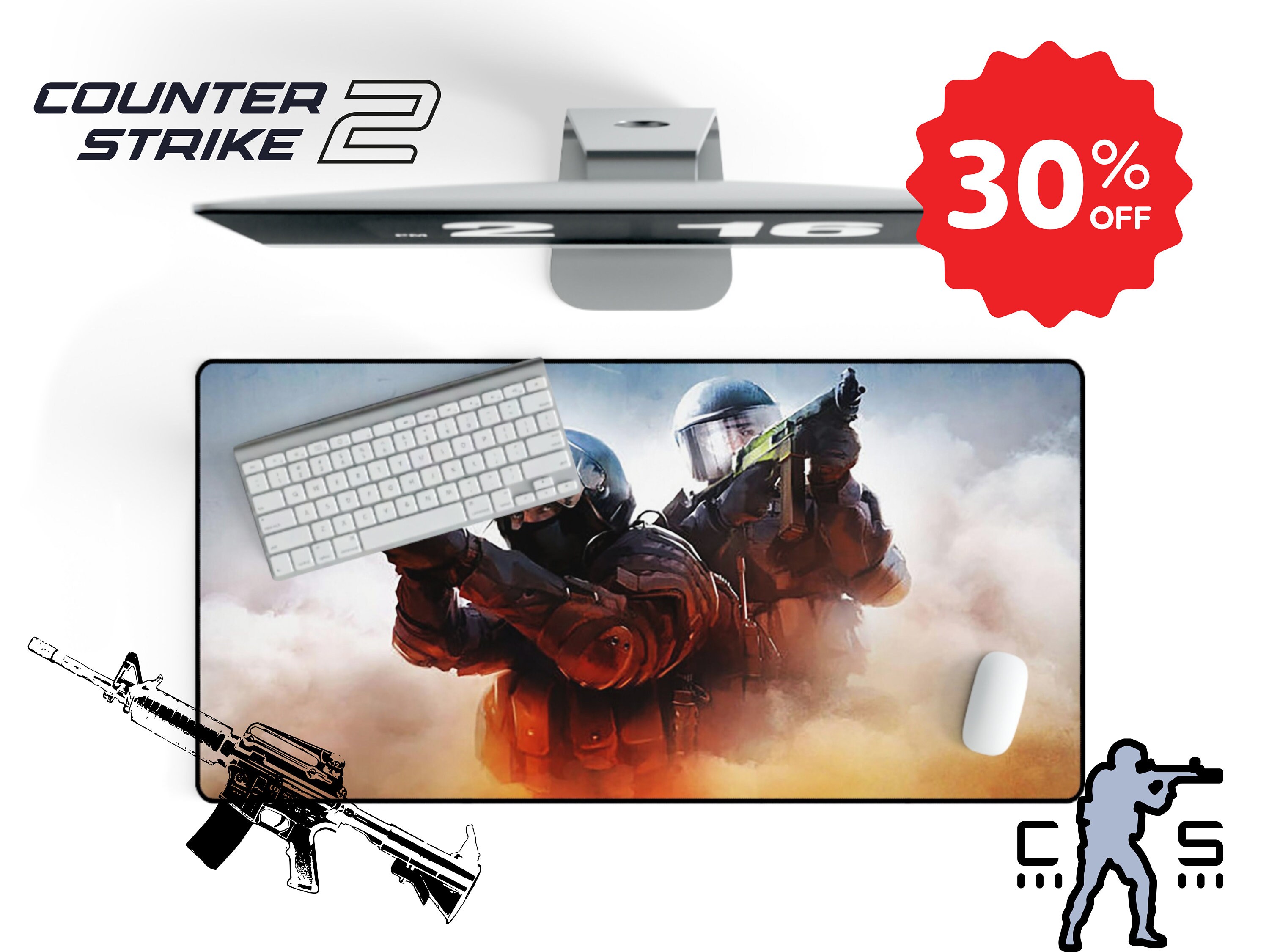 Adesivo de parede Counter-Strike GO - 2.00 x 1.00