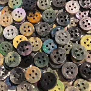 Small Buttons (11mm x 3mm)-- handmade 100% recycled plastic buttons