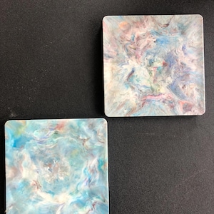 Azulejo/Posavasos artístico (cuadrado) --- 100% plástico reciclado + Hecho a mano