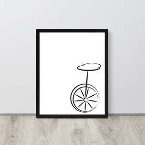 Digital Download | Unicycle | Poster | Wall Art | Home Decor | Circus | PNG