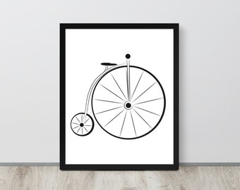 Téléchargement numérique | 1 penny | vélo vintage | affiche | PNG