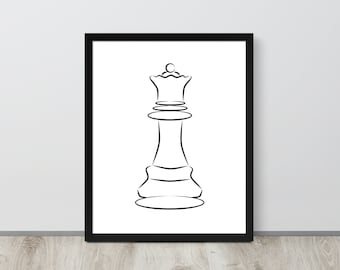 Enmarcado / Ajedrez / Reina / Póster