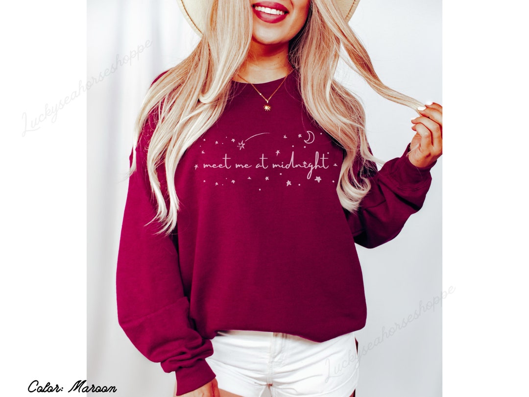 Meet Me at Midnight Sweatshirt, Meet Me at Midnight Trendy Crewneck ...