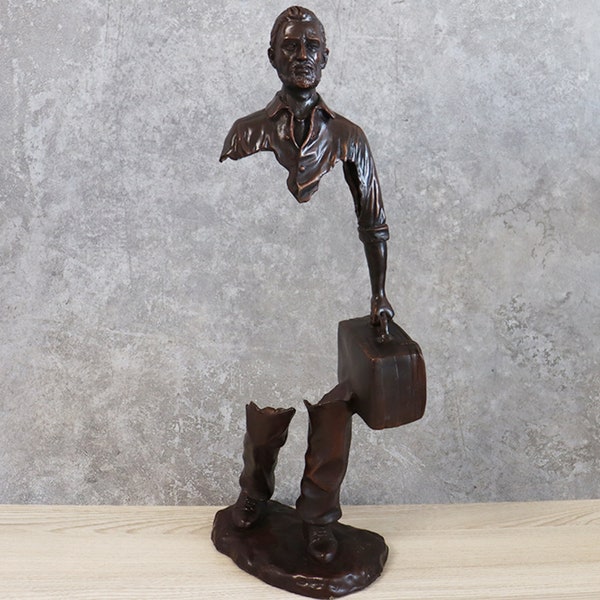 Berühmt Bruno Catalano Bronze Traveller Statue Skulptur Abstrakt Reise Mann Männlich Figurine Sammlerstück Kunst Wohnkultur