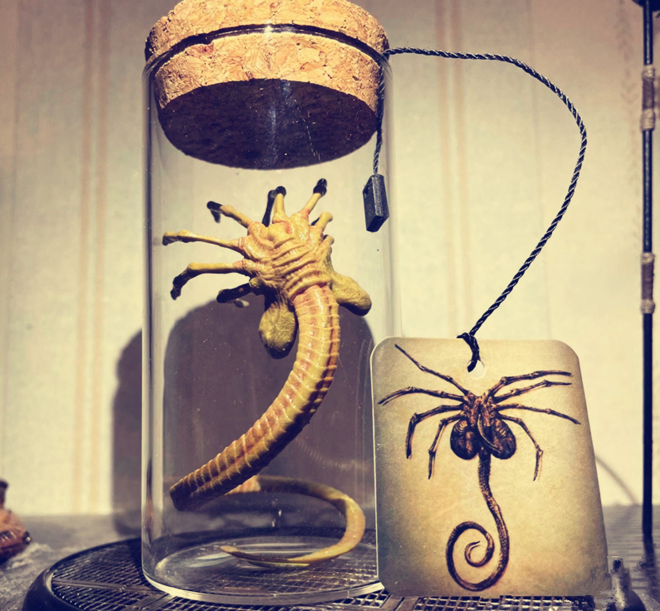 Alien Jar Xenomorph Specimen Facehugger Embryo Glass Jar Movie Prop