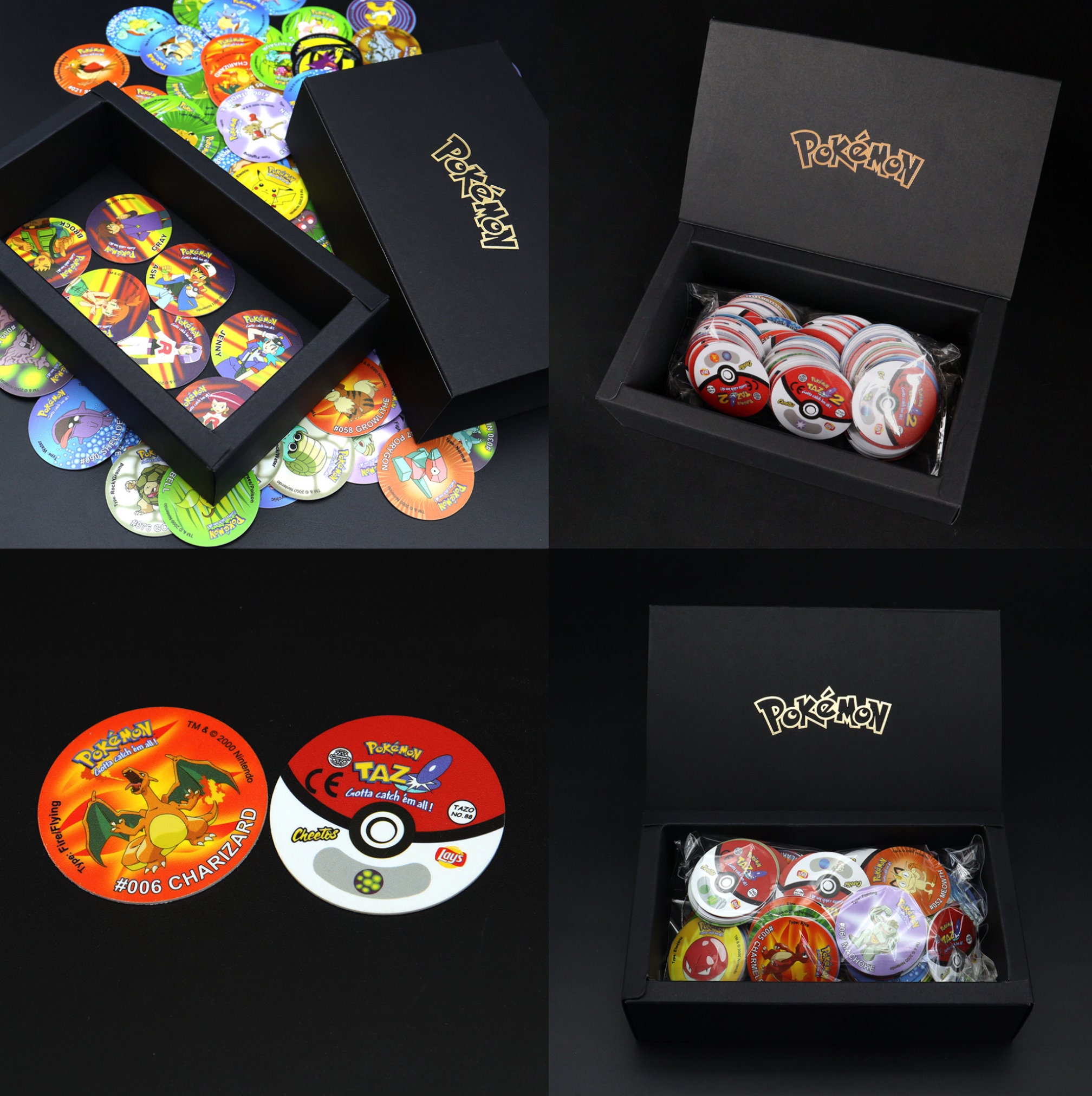 TAZOS POKEMON Unique and Rare Collection Figures Vintage