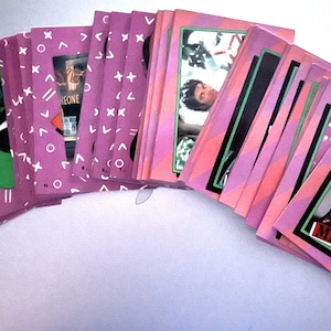 1984 mjj produções michael jackson 66 cartões adesivos conjunto completo hortelã