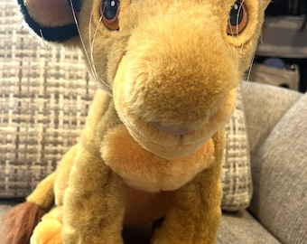Vintage simba plush cub disney store lion king young stuffed animal toy 13&quot; baby