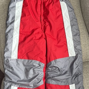 Zero xposure red gray white snow ski snowboard pants boysyouth large size 7