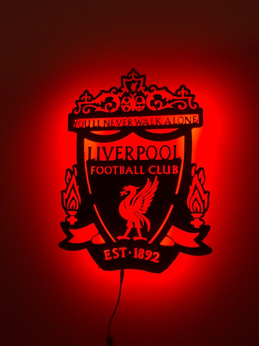 Liverpool Wall Art With RGB LED Lightsliverpool Lighted up Etsy