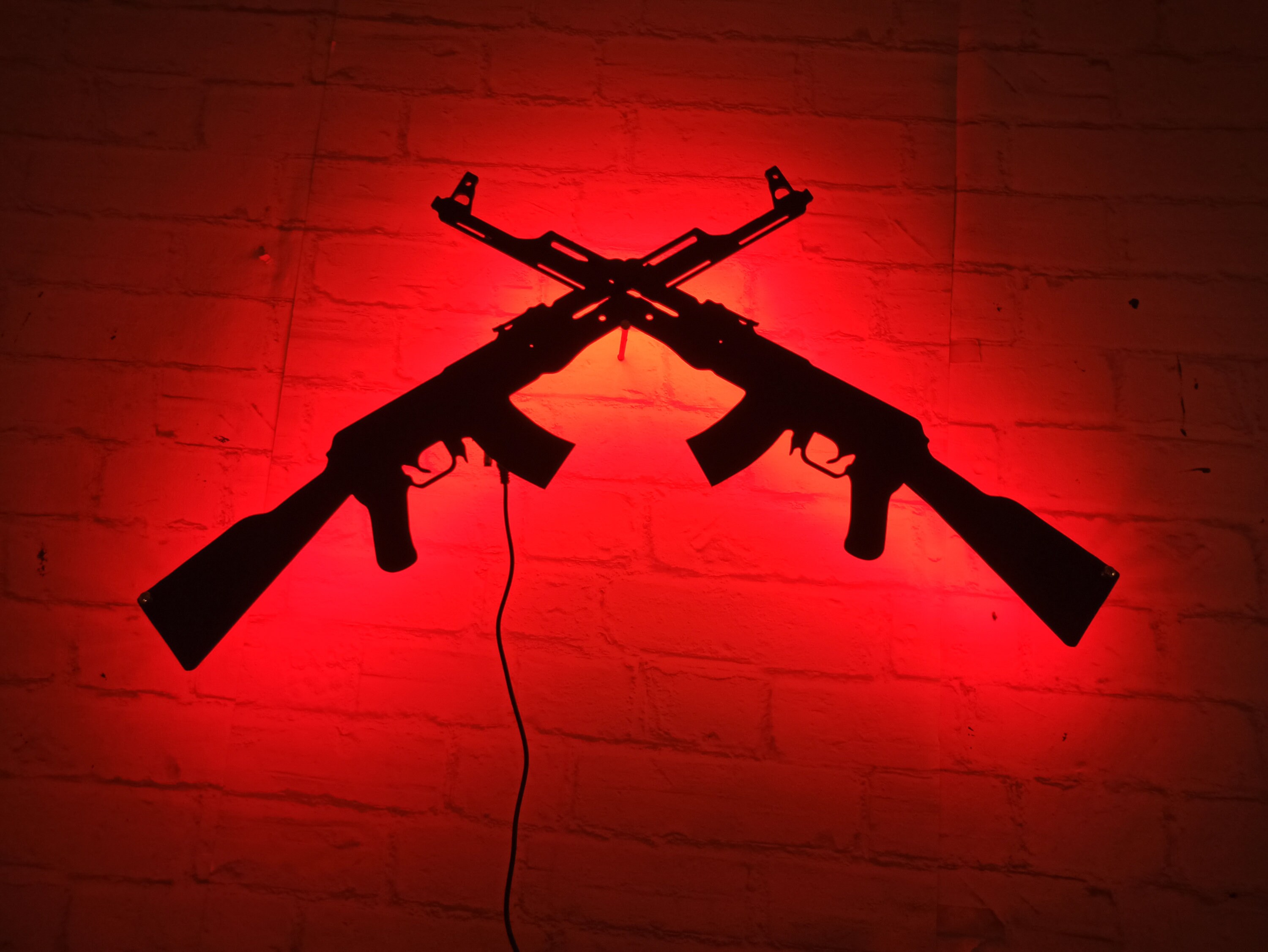 AK47 Rifle Wall Decor With RGB Neon LED Lightsrifle Glow - Etsy