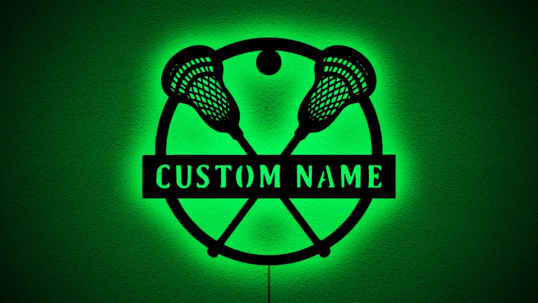 Custom Lacrosse Stick Wall Art With RGB LED - Etsy