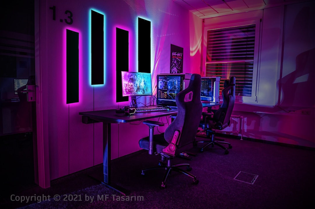 Gaming Setup Wall Art With RGB LED Lightsgamer Room Lighted - Etsy UK