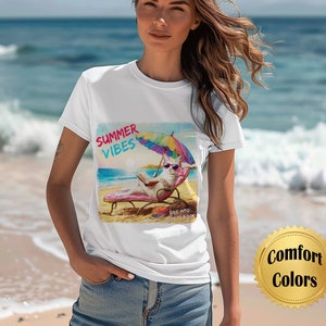 Bookish Summer Tee: Comfort Colors Beach Reader Shirt