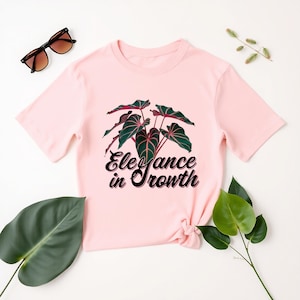 Alocasia Polly T-Shirt: Botanical Graphic Plant Lover Tee