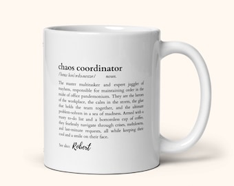 Custom Chaos Coordinator Mug | Personalised Coworker Gift | Office Mug Gift | Gift For Coworker | Colleague Gift Christmas Birthday Leaving