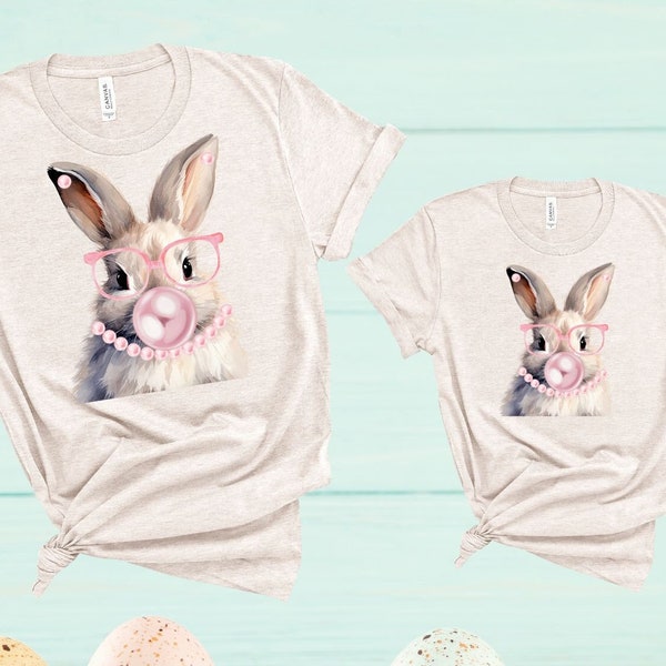 Southern Bunny Tee | Bunny in Pearls Shirt | Basic Bunny Tee | Easter Bunny Shirt | Shirts for Mom | Shirts for Girls | Matching Tees