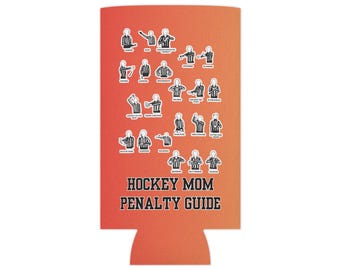 Hockey Mom Penalty Guide Can Cooler | Beverage Koozie