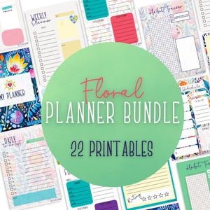 Daily Planner | Weekly Planner | Monthly Planner Printable | Planner Insert Sets | To do List | Productivity | Work Day | 2024 | Folk Art
