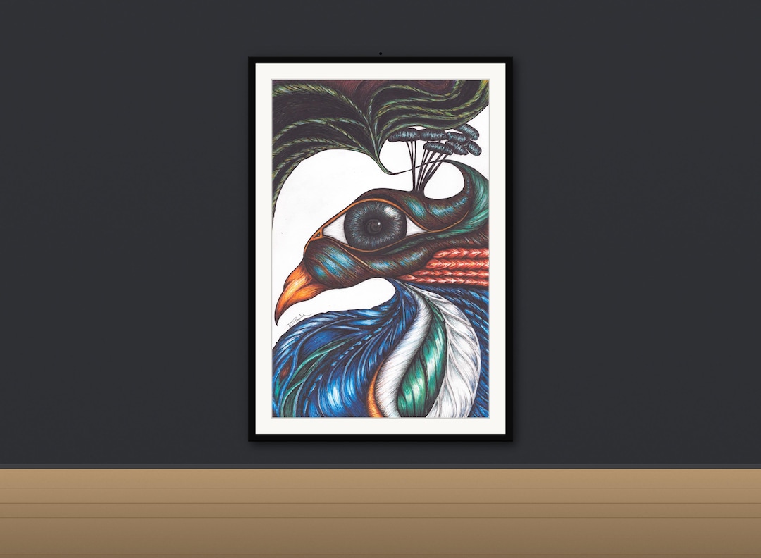 Peacock Spirit Animal Portrait