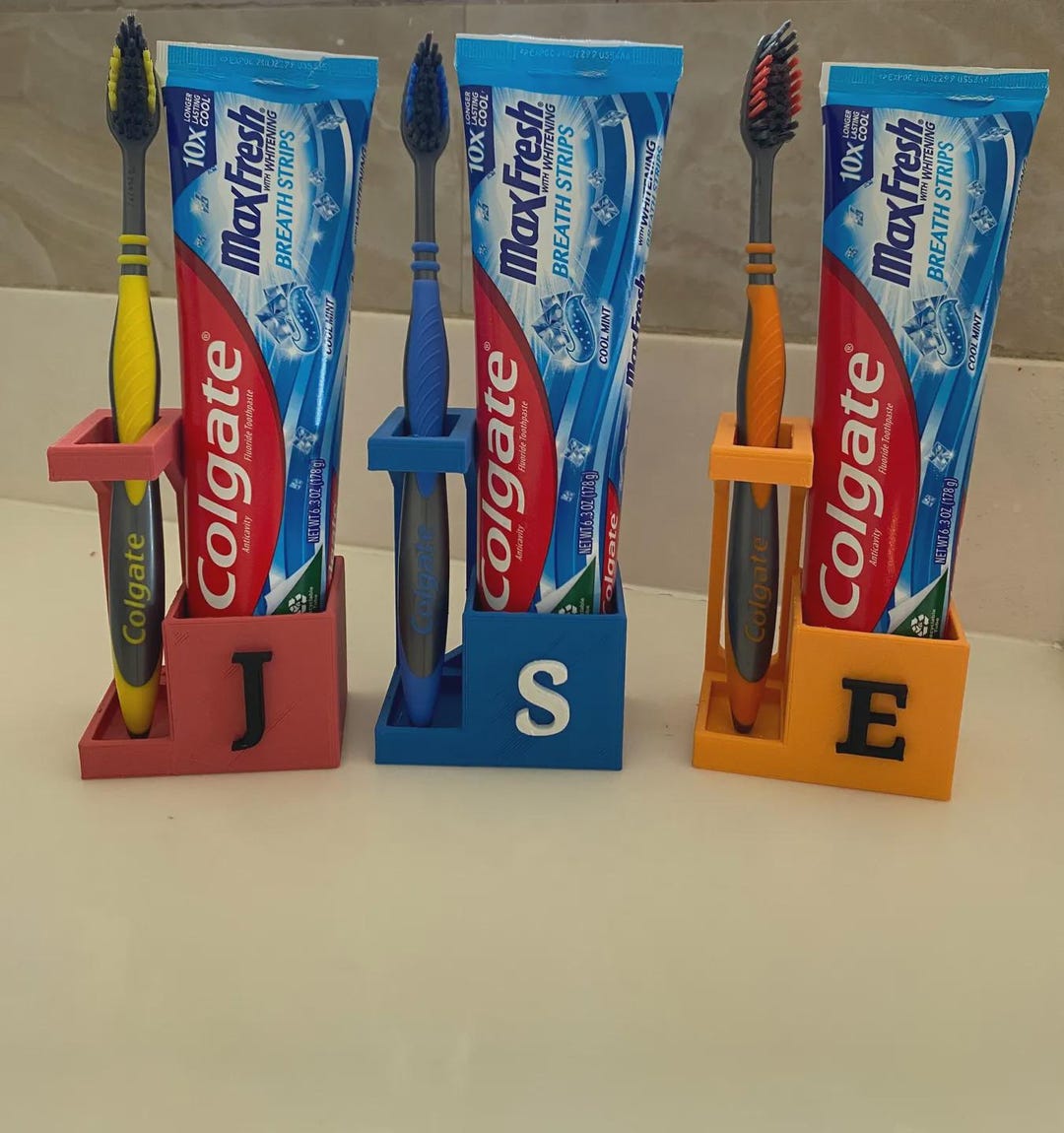 Toothpaste Box Customizable Customizable Toothbrush & Toothpaste Holder – 3D Printed Bathroom ...