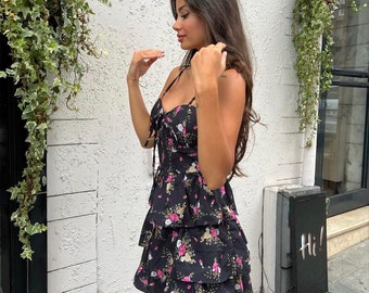 Band of Gypsies Women's Navy Blue Floral Mini Dress Size Small Summer Boho  Ethereal - Etsy