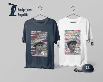 David Statue T-Shirt, Michelangelo Sculpture, Art Graphic Tee