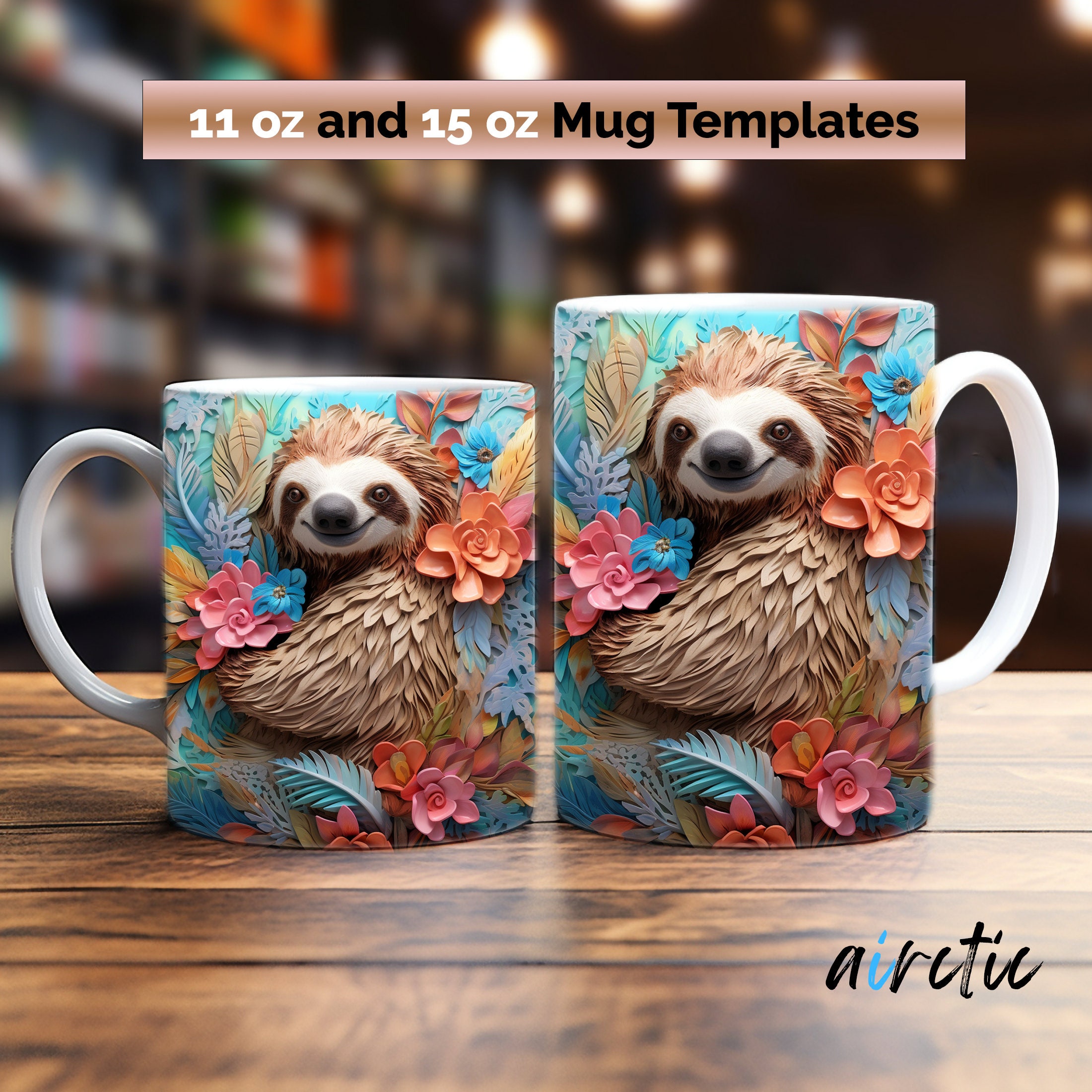 Heat Resistant Double Wall Glass Coffee/Tea Cups And Mugs Travel Doubl –  Cute Sloth Mug