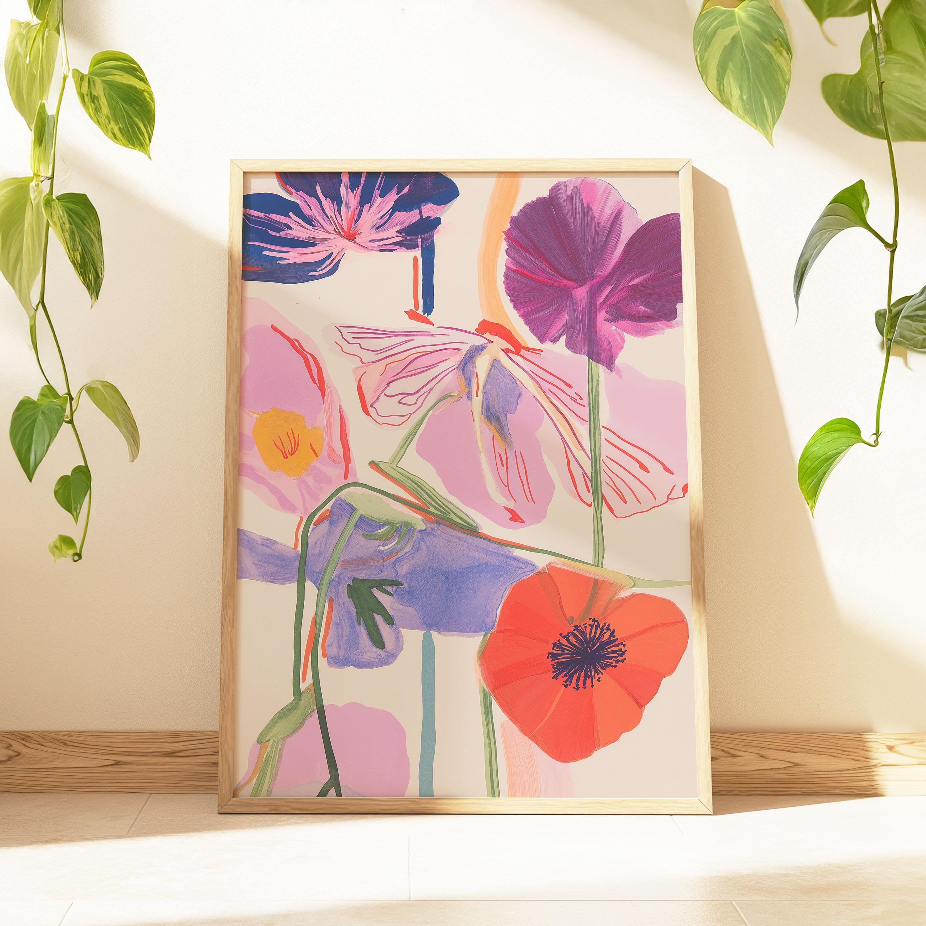 Modern Floral Art Digital Download | Abstract Botanical Print ...