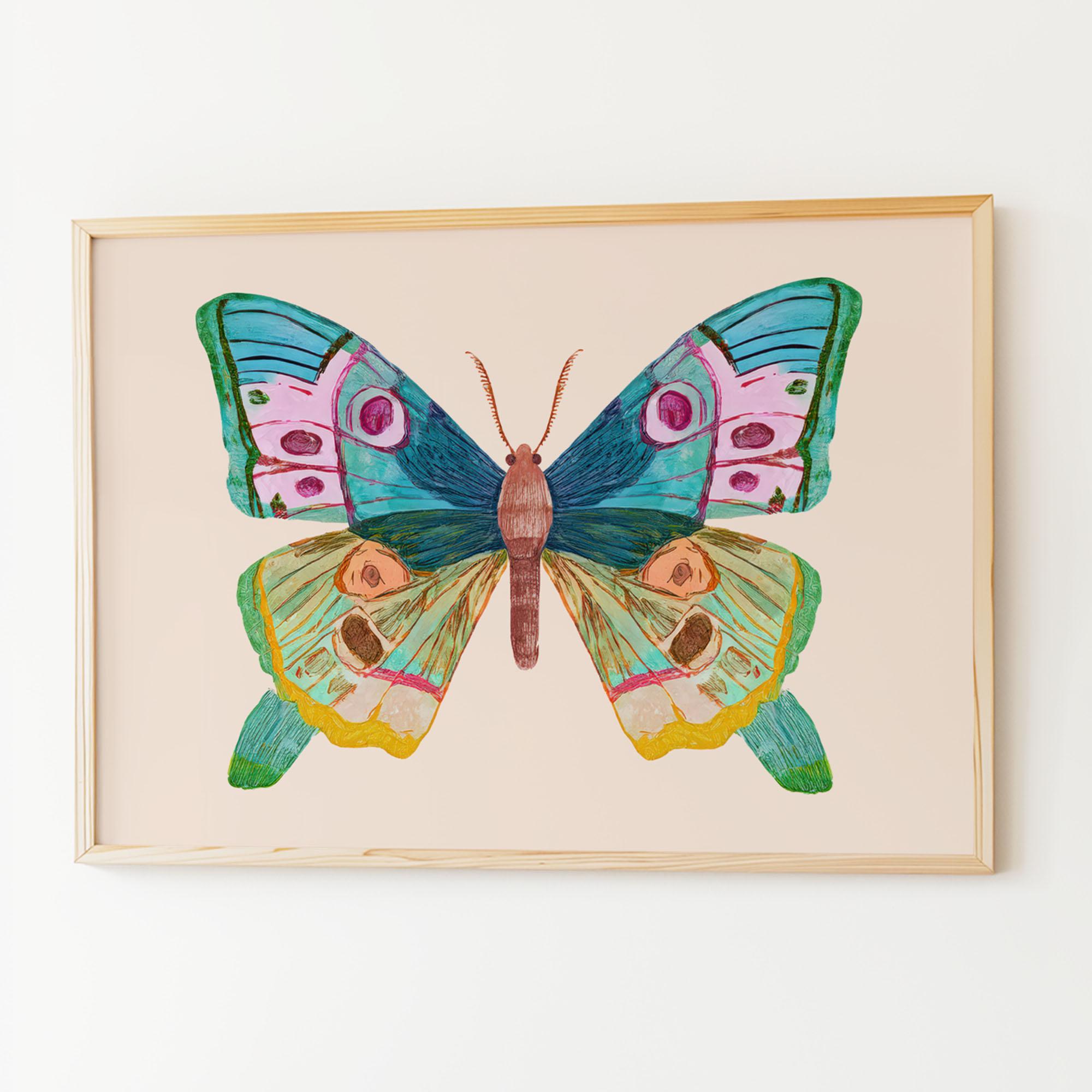 Printable Butterfly Wall Art – Colorful Boho Nature Print, Instant ...