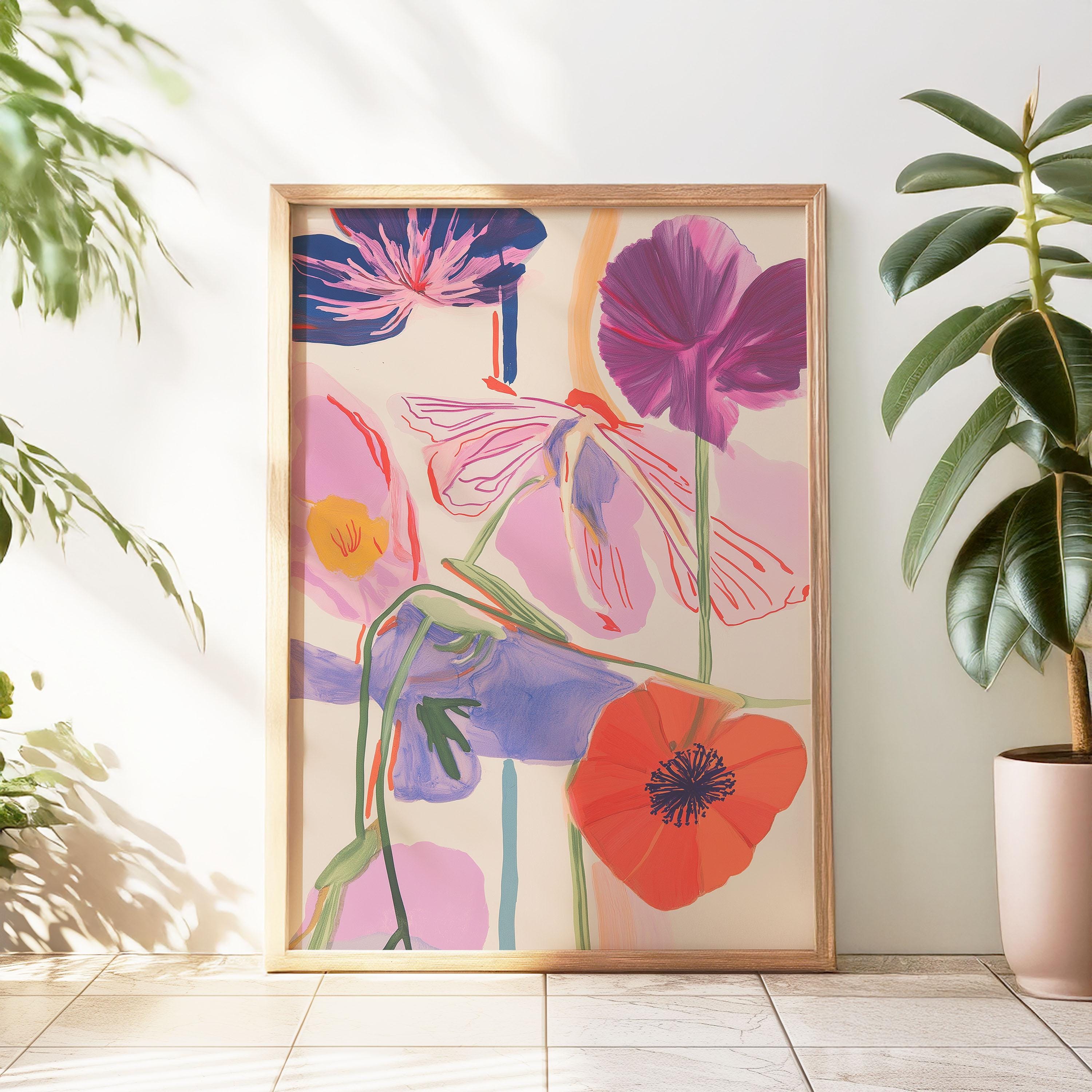 Modern Floral Art Digital Download | Abstract Botanical Print ...