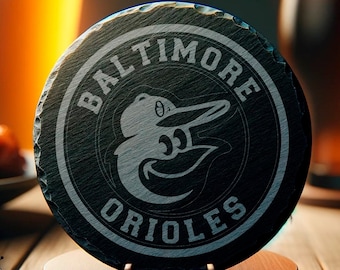Baltimore Orioles Slate Coaster, Baseball Fan Gift, Game Day Decor