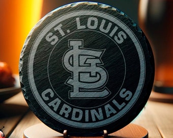 St. Louis C*rdinals Coaster, Baseball Sports Drinkware, Round Coaster, Game Day Decor, Fan Gift, Men's Gift, Man Cave, Christmas