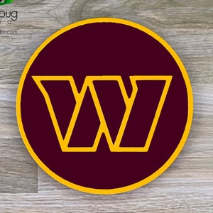 Washington Commanders, W Coaster, NFL, Football Team, Washington DC, Gift, Christmas, Sports, Clubs, NFC East, Burgundy and Gold, D.C.