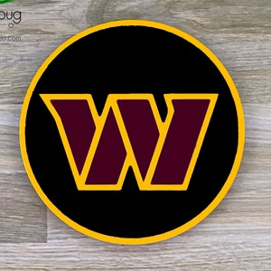 Washington Commanders, W Coaster, NFL, Football Team, Washington DC, Gift, Christmas, Sports, Clubs, NFC East, Burgundy and Gold, D.C.