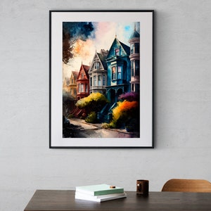 San Francisco Painted Ladies Art Print - Digital Download